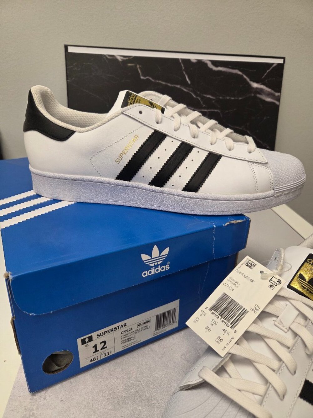 Adidas Superstar Originals New in Box Size 12 Mens